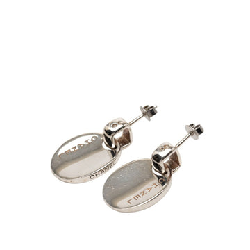 Chanel Earrings Logo Stud Sterling