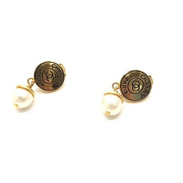 Chanel Cc Logo Clip-On Earrings Metal