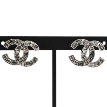 Chanel Cc Logo Earrings Sterling Silver