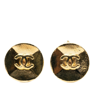 Chanel Cc Logo Clip-On Earrings Metal