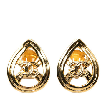 Chanel Cc Logo Clip-On Earrings Metal