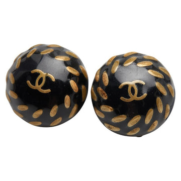 Chanel Cc Logo Round Clip-On Earrings