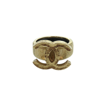 Chanel Cc Logo Ring Gold-Tone Metal