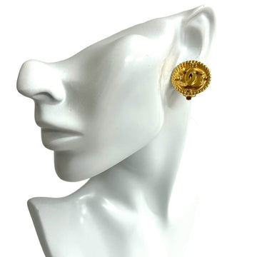 Chanel Cc Logo Clip-On Earrings Metal