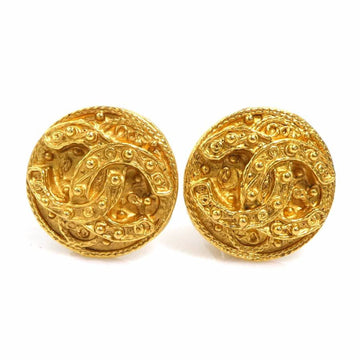 Chanel Cc Logo Clip-On Earrings Gold-