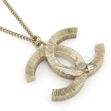 Chanel Cc Logo Pendant Necklace Gold-