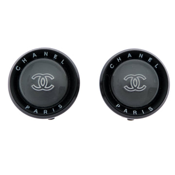 Chanel Cc Logo Clip-On Earrings Silver-