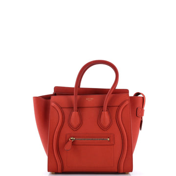 Celine Luggage Bag Grainy Leather Micro