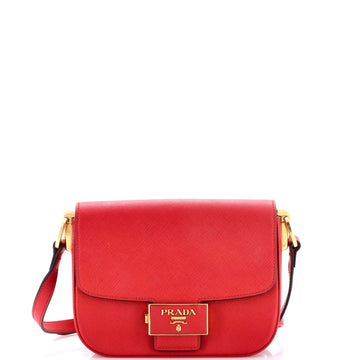 Prada Embleme Flap Bag Saffiano Leather