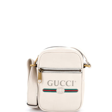 Gucci Logo Zip Messenger Bag Printed