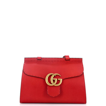 Gucci Gg Marmont Top Handle Bag Leather