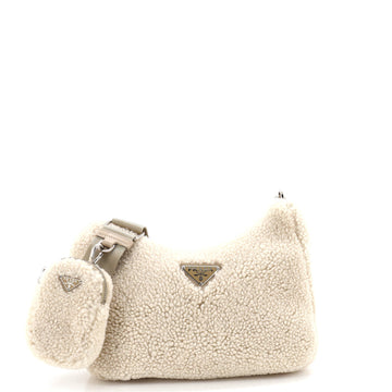 Prada Re-Edition Shoulder Bag Shearling