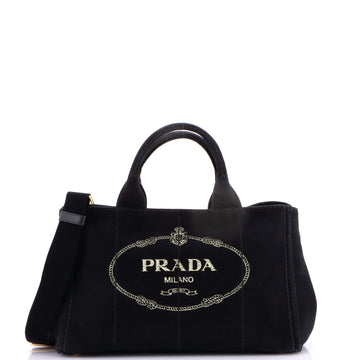 Prada Canapa Convertible Tote Canvas