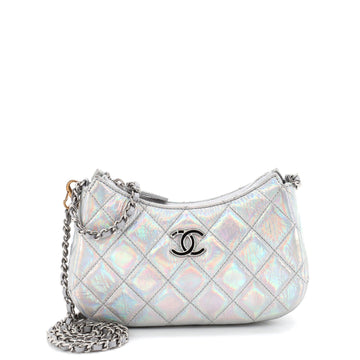 Chanel Hobo Clutch With Chain Quilted