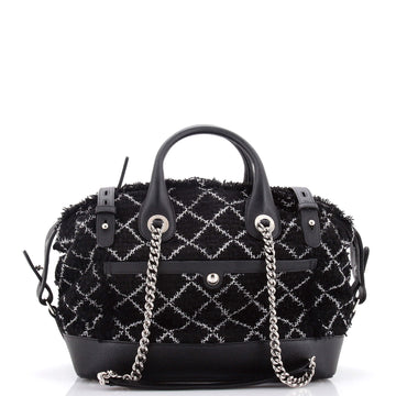 Chanel Crest Trip Bowling Bag Tweed And