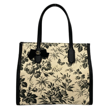 Gucci Gg Ribbon Herbarium Tote Bag Black