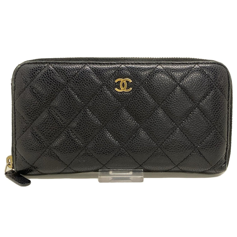 Chanel Matelasse Long Wallet Black