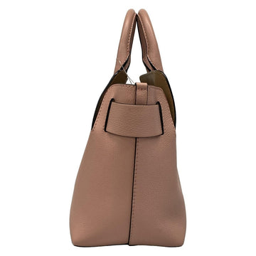 Burberry Tote Bag Pink Leather