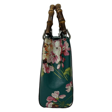 Gucci Bamboo Shopper Tote Bag Green Pink