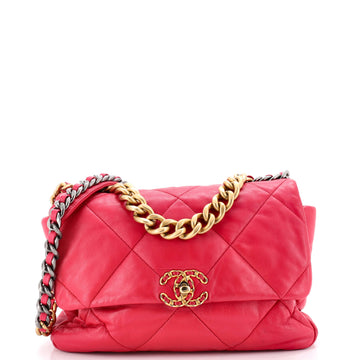 Chanel 19 Flap Bag Quilted Leather Large