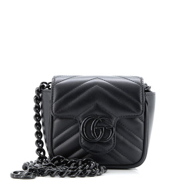Gucci Gg Marmont Flap Belt Bag Matelasse