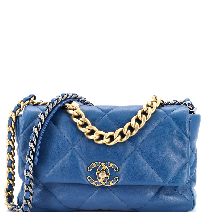 Chanel 19 Flap Bag Quilted Leather Large