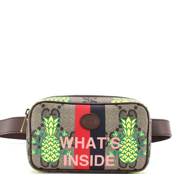 Gucci Zip Belt Bag Printed Gg Coated
