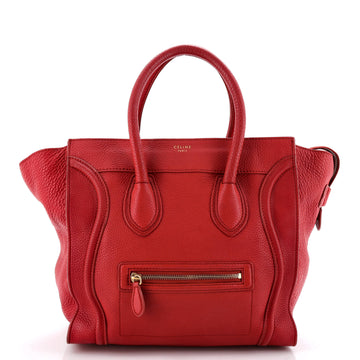 Celine Luggage Bag Grainy Leather Mini