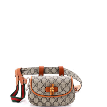 Gucci Bamboo Belt Bag Gg Coated Canvas