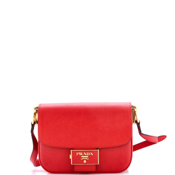 Prada Embleme Flap Bag Saffiano Leather