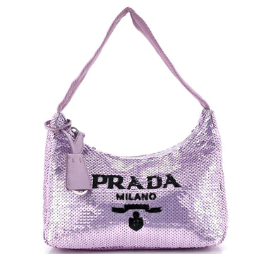 Prada Re-Edition Hobo Sequins Mini