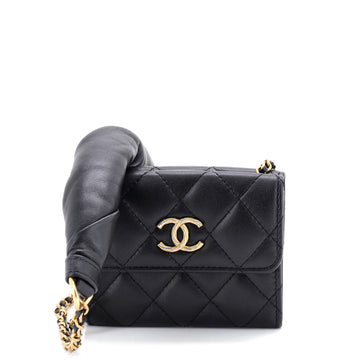 Chanel Card Holder With Padded Chain