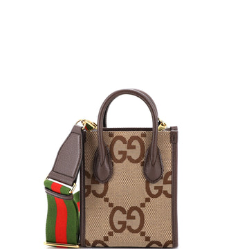 Gucci Vertical Tote Jumbo Gg Canvas Mini