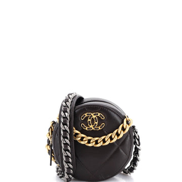 Chanel 19 Round Clutch With Chain