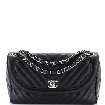 Chanel Round Cc Chain Flap Bag Chevron