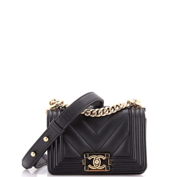 Chanel Boy Flap Bag Chevron Lambskin