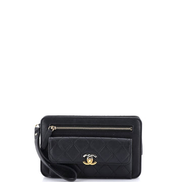 Chanel Front Pocket Clutch With Chain