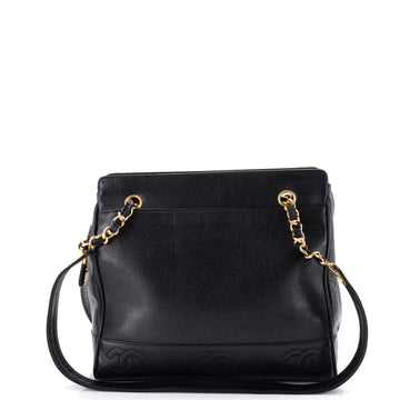 Chanel Vintage Stitched Cc Shoulder Bag
