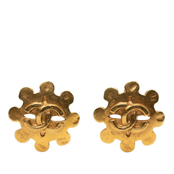 Chanel Cc Logo Clip-On Earrings Metal