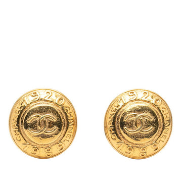 Chanel Cc Logo Clip-On Earrings Metal