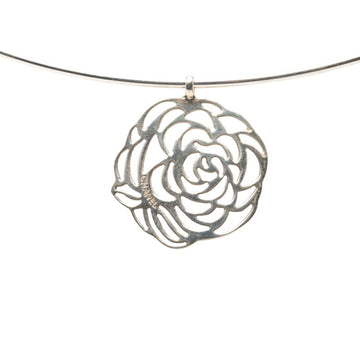 Chanel Camellia Pendant Necklace Metal
