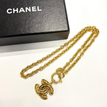 Chanel Cc Logo Pendant Necklace Metal