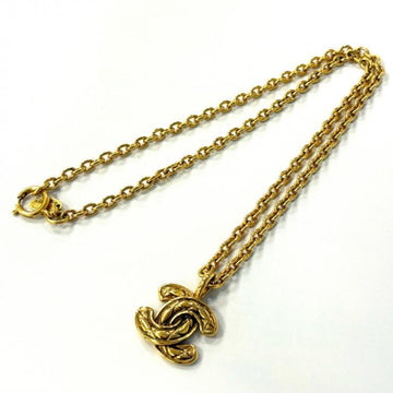 Chanel Cc Logo Pendant Necklace Metal