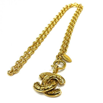 Chanel Cc Logo Pendant Necklace Metal