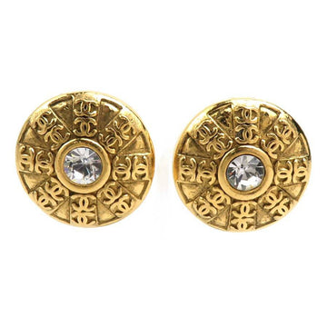Chanel Cc Logo Clip-On Earrings Gold-
