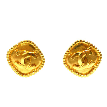 Chanel Cc Logo Clip-On Earrings Gold-