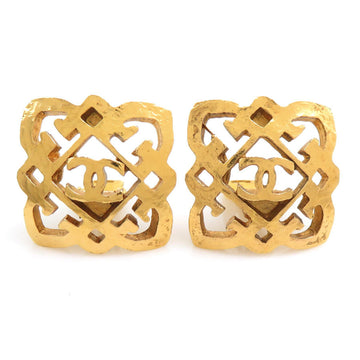 Chanel Cc Logo Clip-On Earrings Gold-