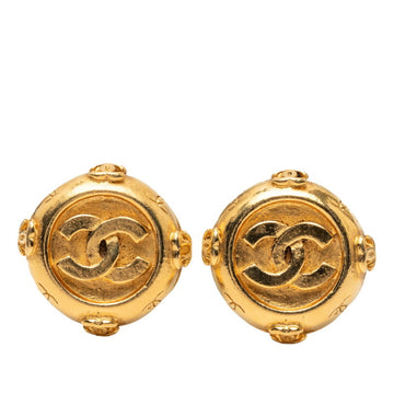 Chanel Cc Logo Clip-On Earrings Metal