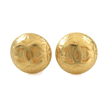 Chanel Cc Logo Clip-On Earrings Gold-