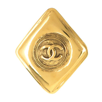 Chanel Cc Logo Brooch Gold-Tone Metal